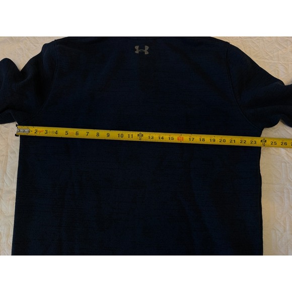 Under Armour ColdGear 1/4 Zip Pullover Brown Fleece Lined Sweatshirt XL - Picture 3 of 6
